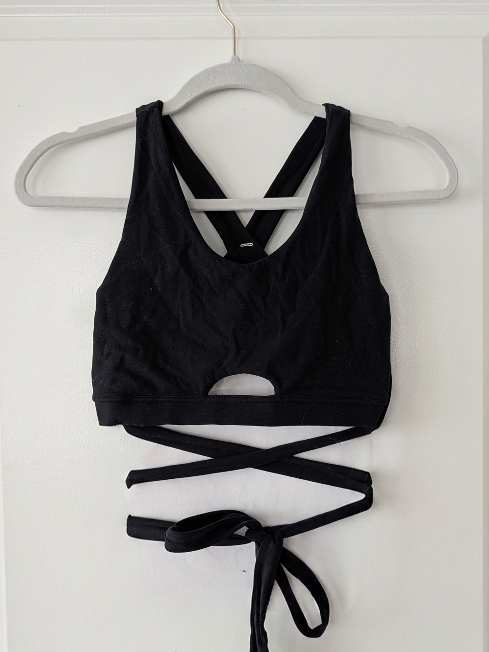 Gymshark Black Crisscross Wrap Sports Bra